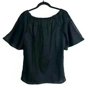 Kate Schorer Black Lace Top